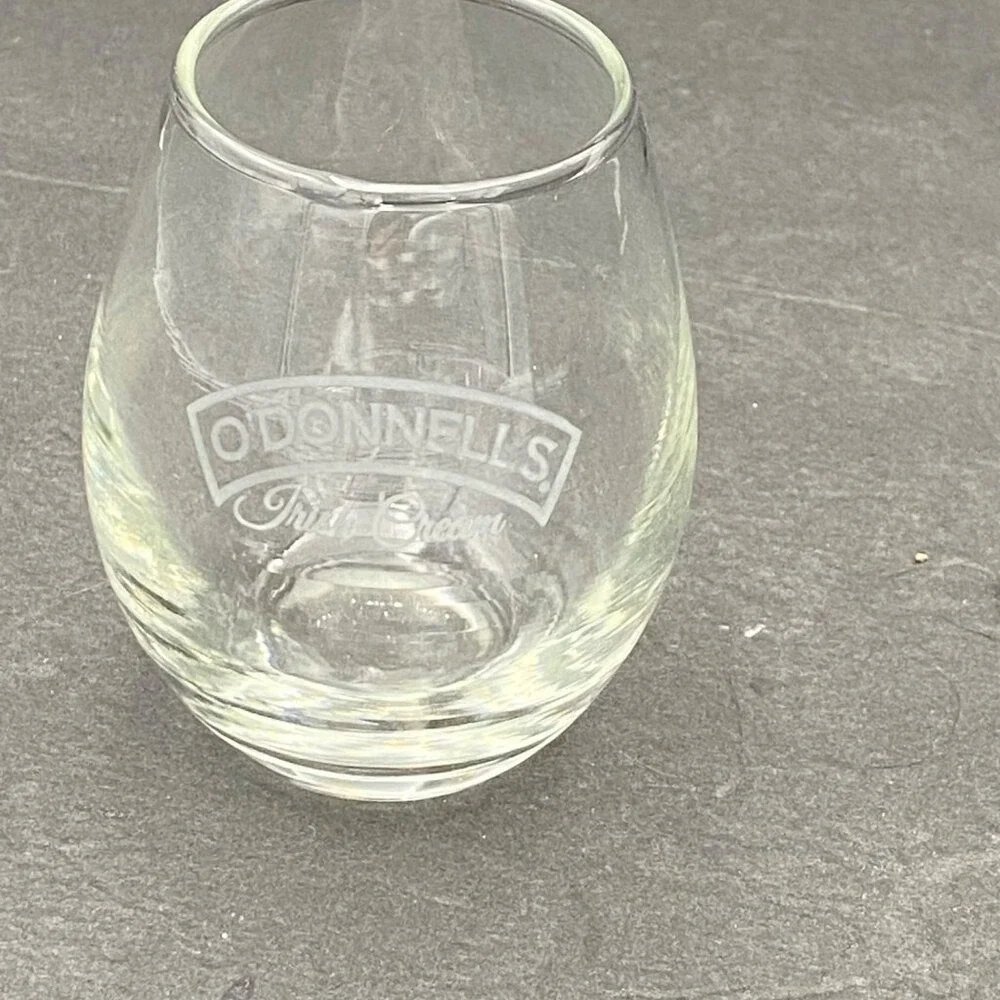 O'Donnells Irish Cream Logo Glasses Set of 2 Mixed Clear‎ Barware Pub Classic